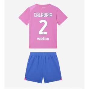 Lacne Dětský Futbalové dres AC Milan Davide Calabria #2 2023-24 Krátky Rukáv - Tretina (+ trenírky)